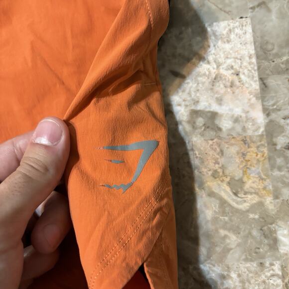 Gymshark Shorts Mens Medium Orange Speed Evolve 5” Lined Woven Performance - Picture 3 of 12